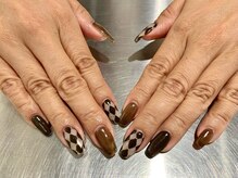 ネイルキュート アンド クールラッシュ 亀有店(nailcute & CoolLash)/チェッカーネイル