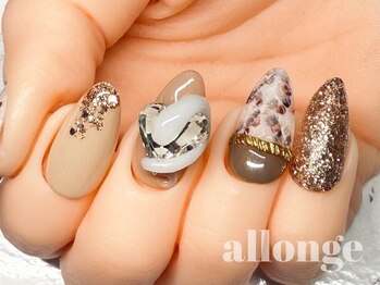 美サロン アロンジェ甲府向町店/蛇柄ネイル☆