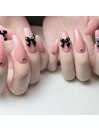 ブラックリボンネイル