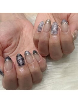 チェックｘデザインフレンチ