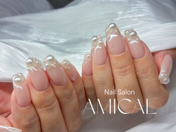 ネイルサロンアミカル【AMICAL】三国ヶ丘店〈フィルイン/マグネット/アート〉の写真/<オフィス・ニュアンス>選べる定額コースが人気◎トレンドを押さえたデザインで指先を華やかに彩ります♪
