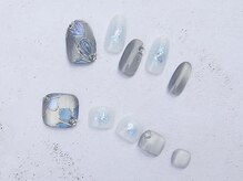 プロモート 岡山城下店(Promote)/紫陽花ネイル【岡山】