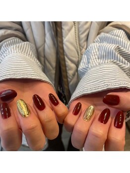 短い爪 ネイル シェルネイル