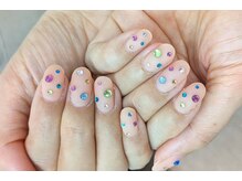 ネイルパキラ(nail pachira)/カラフルストーンネイル