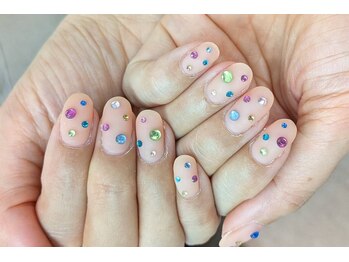 カラフルストーンネイル