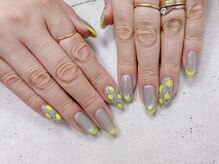 ネイル ビューティーマジック 葛西本店/蛍光ヒョウ柄ネイル