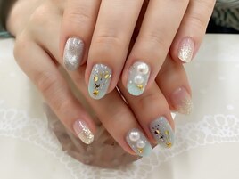 Xmasネイル★雪だるまツリー