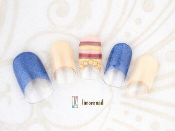 リモアネイル(limore nail)/ボーダーフレンチ☆