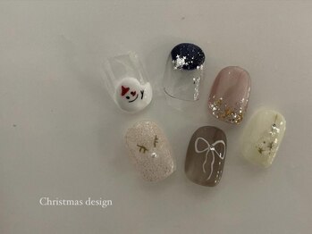 アイネイルズ 梅田店(I nails)/クリスマスラメリボンウィンター