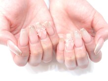 ネイルコレクション ベビーピンク(Baby Pink)/長さだしジェルチップ☆リボン