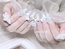 リンドネイル バイ モカ アンド ララ(Lind nail by moca and LaLa)/【mizuki】ブルー/バラネイル