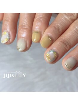 ジジ アンド リリー/春ミモザネイル