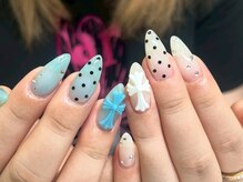 ネイルアヴァンス 京橋店(Nail AVANCE.)/ドット×クロムネイル