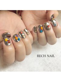 全面ミラーネイル