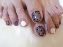 アミュリー ネイル アトリエ(Amury nail atelier)/シアー ドット くすみカラー
