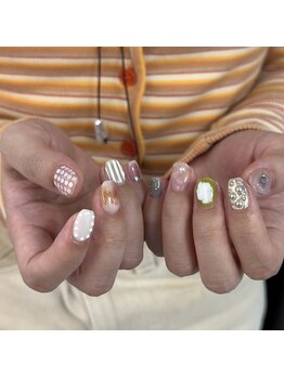 エラン(ELAN)/pink × green by MAI