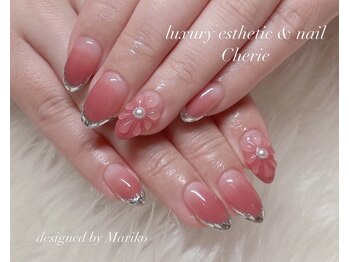 ガラスフレンチ/フラワー