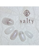 ネイルアンドアイラッシュサロン ソルティ 寺田町(salty)/ニュアンスネイル