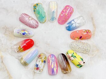 ネイルアンドアイラッシュ ミミリィ(Nail & Eyelash mimily)の写真/【ハンドアートジェルネイル¥6800～】つやとフォルムにこだわるぷっくりネイルを提供☆いつでも付替オフ¥0!