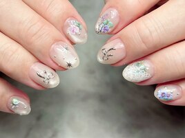 フラワーネイルとマグネット