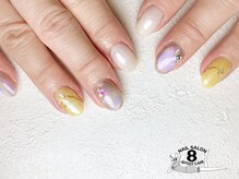 ネイルエイト 新百合ヶ丘(nail8)/押し花×オーロラマグネット