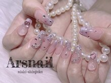 アルスネイル(Ars nail)/ピンクマグネットフレンチ
