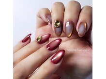 ルーチェ(LUCE)の雰囲気（マグネットジェル×エアブラシ）