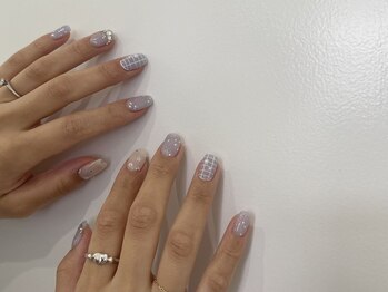 シェリーラメール 渋谷(cherielamer)/淡色ブルーネイル