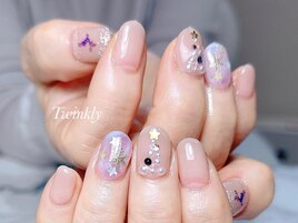 シンプルアートのseasonネイル