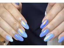 ミアネイル 蕨店(mia nail)/ワンカラー＋オーロラネイル
