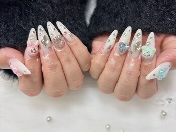 ミエルドビジューネイル(Miel de Bijou NAIL)/スカルプ/ロングネイル/長さ出し