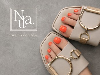 ヌア(Nua.)の写真/【ワンカラー￥4500/マグネット￥5000】足元まで可愛く♪トレンドフットネイル！