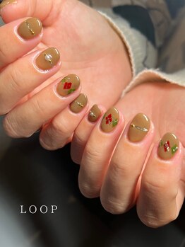 ループ(LOOP)/ショートネイルでもフルアート♪