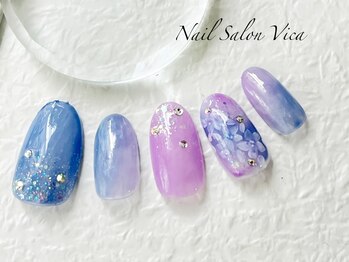 ヴィカ(Vica)/紫陽花ネイル☆