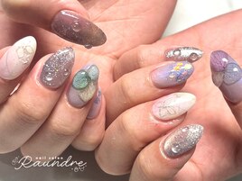 紫陽花マグネットネイル
