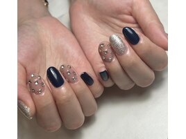 ビジューネイル／シンプルネイル