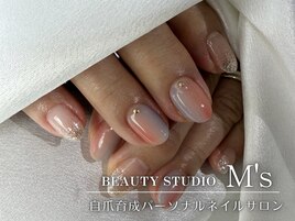 縦グラデーション/夏ネイル