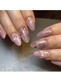 ～ピンクフラワーネイル～