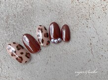 ヴィガー アンド ルックス 白金 目黒(Vigor&Looks)/アートネイル　パール　ヒョウ柄