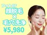 〈6月キャンペーン〉　顔脱毛＋毛穴洗浄 毛穴汚れ徹底除去　¥5,980