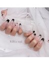 ブラックフレンチハートドット
