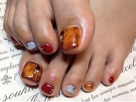 べっ甲フットネイル☆