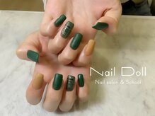 ネイルドール(Nail Doll)/グリーン×チェック