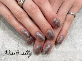 ストロベリー×ラメ×ワンカラー