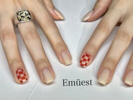 シンプルチェックネイル/Mai