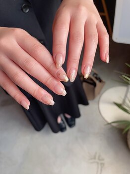 ネイルルーム オルポノ(Olupono)/ミラーラインフレンチ☆