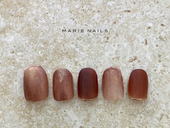 マリーネイルズ 大阪梅田店(MARIE NAILS)/新規 7000 1016c ミラーフレンチ