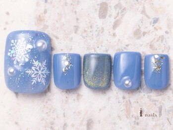 アイネイルズ 吉祥寺店(I nails)/雪の結晶フット