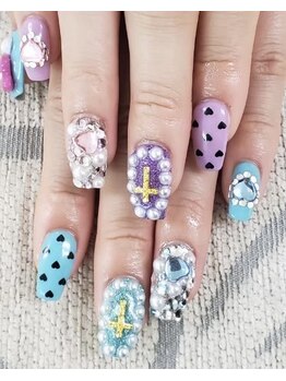 エムアイネイル(MI nail)/ジェルアートつけ放題¥8200