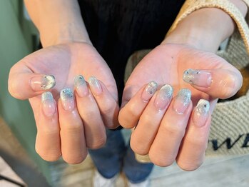 ハズグラスネイル(Haze Grass nail)/マグネットグラデーション